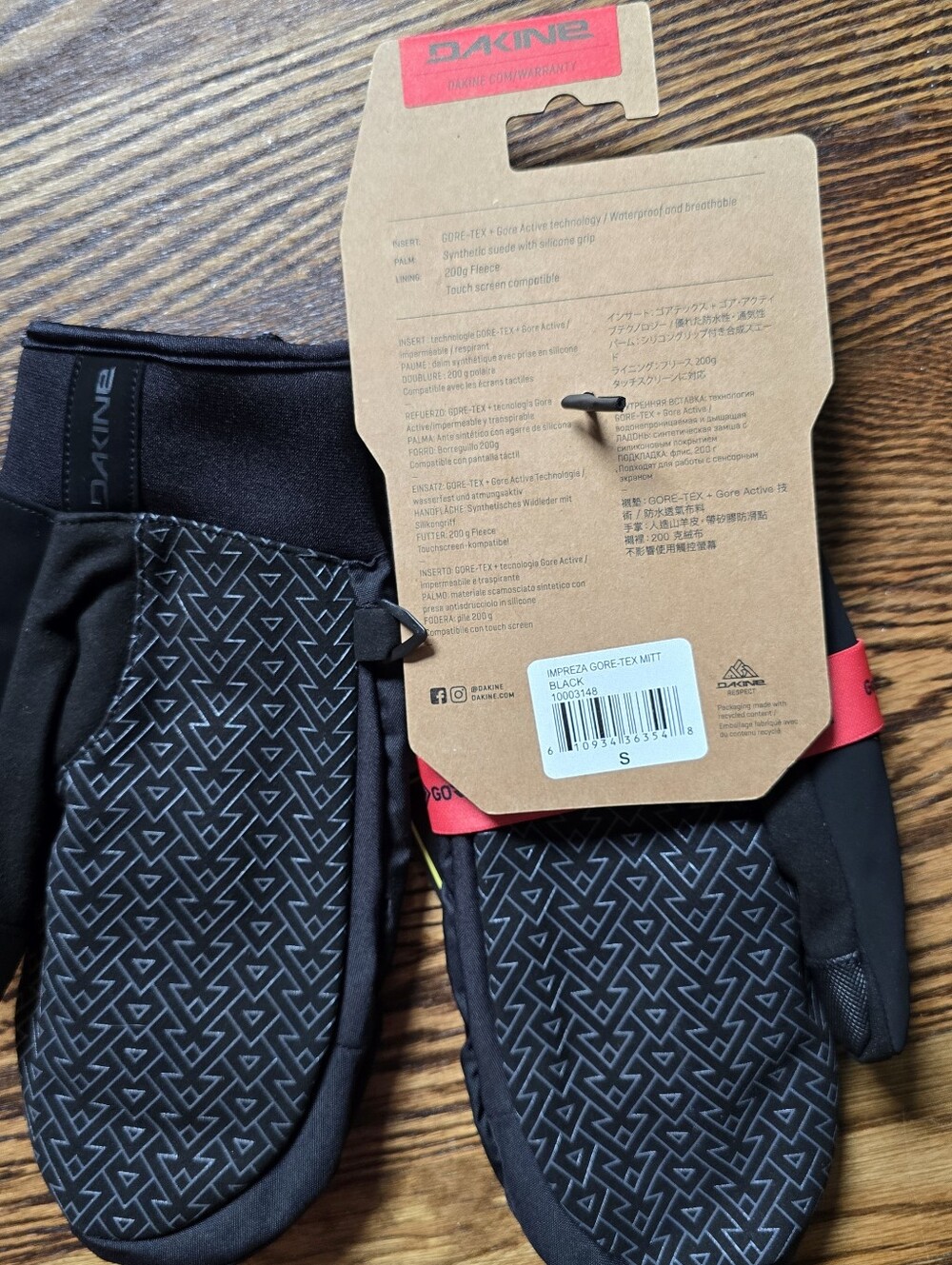DAKINE IMPREZA GORE-TEX MITTS | MEN'S SMALL | NEW WITH TAGS - Picture 3 of 4